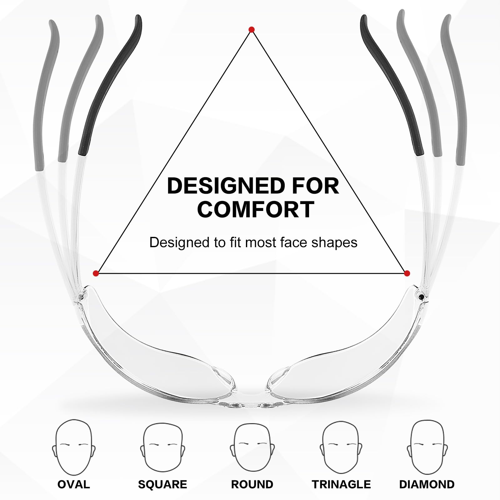 WFEANG safety glasses universal fit for adults and teens