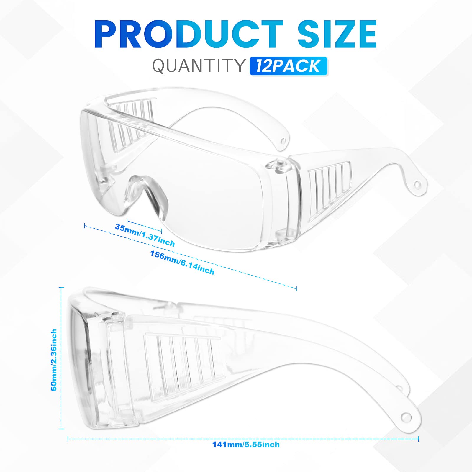 WFEANG ultra-lightweight safety glasses for all-day comfort