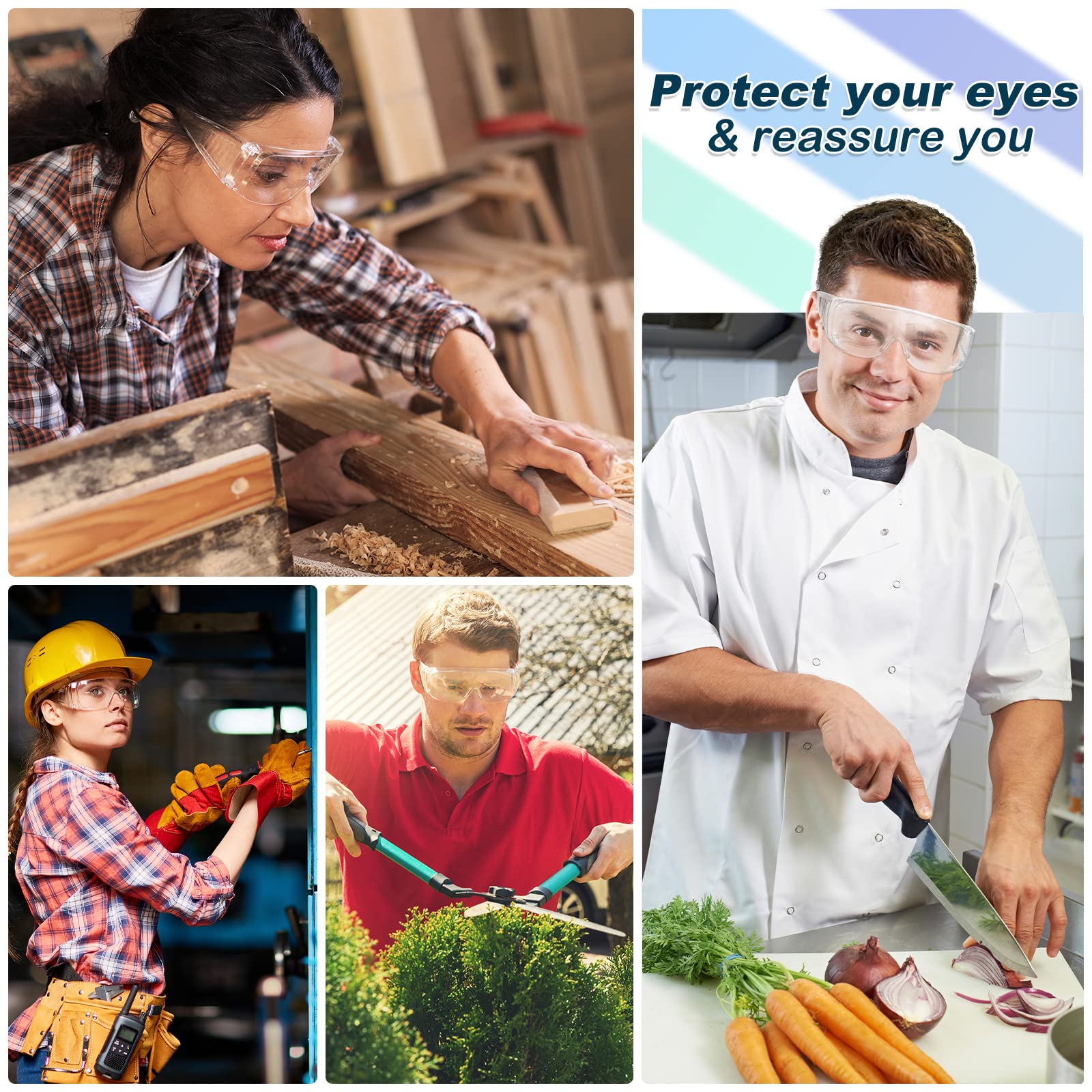 WFEANG versatile safety glasses for lab, workshop, and outdoor activities