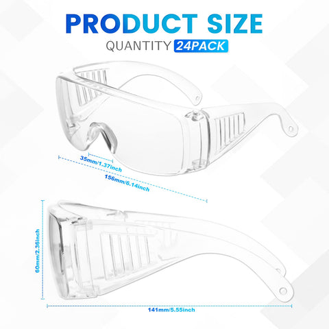 WFEANG wrap-around goggles with side shields protect from all angles