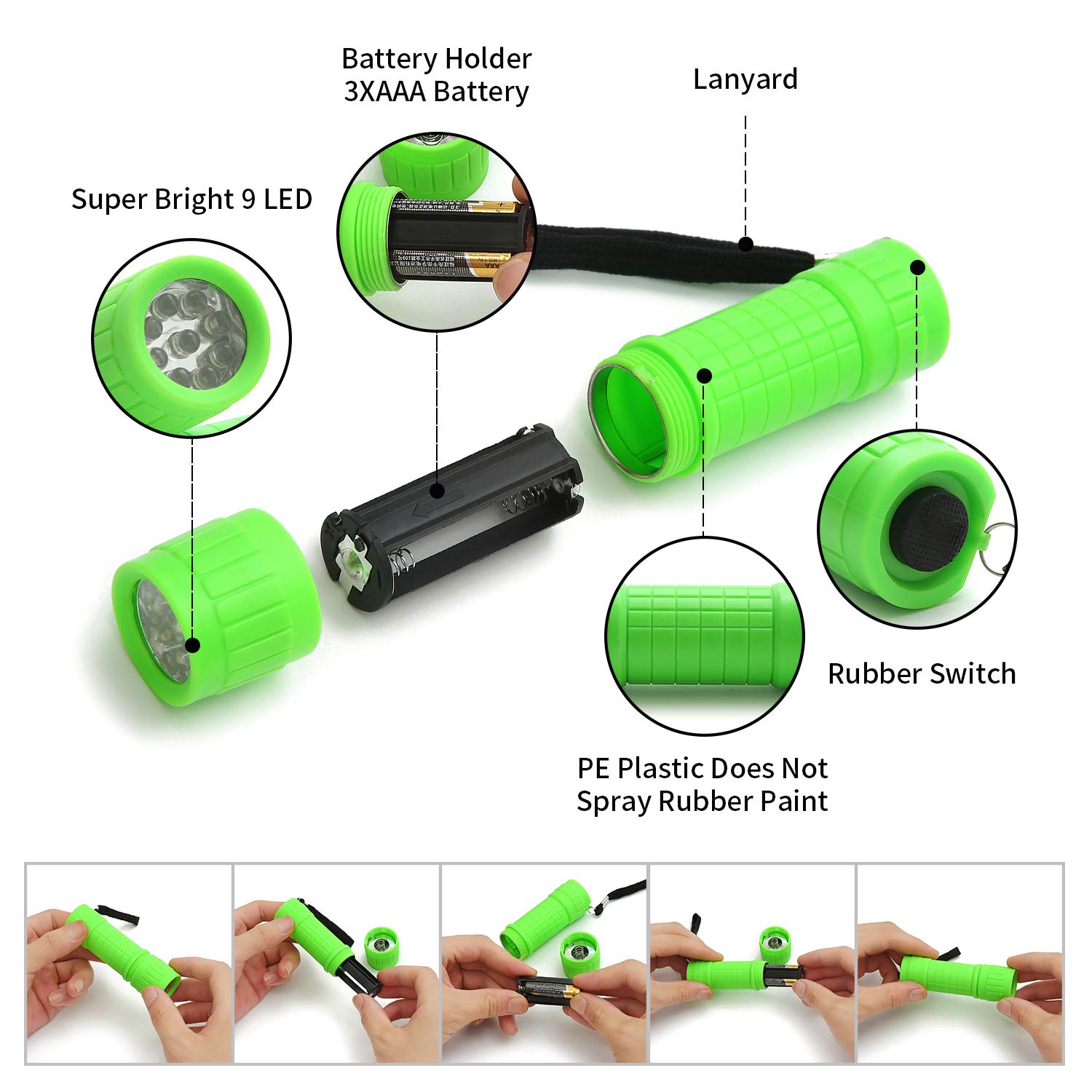 Whaply emergency flashlight set provides bright light when you need it most.