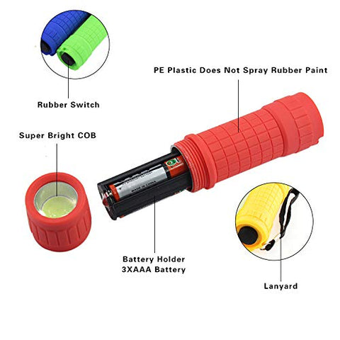 Whaply blue mini flashlight with lanyard ideal for evening activities and safety.