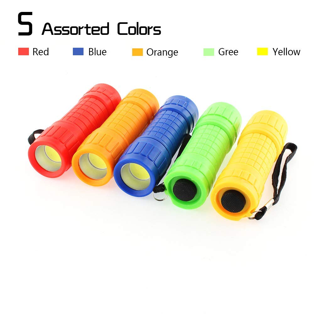 Whaply green flashlight with lanyard compact for camping and night reading.