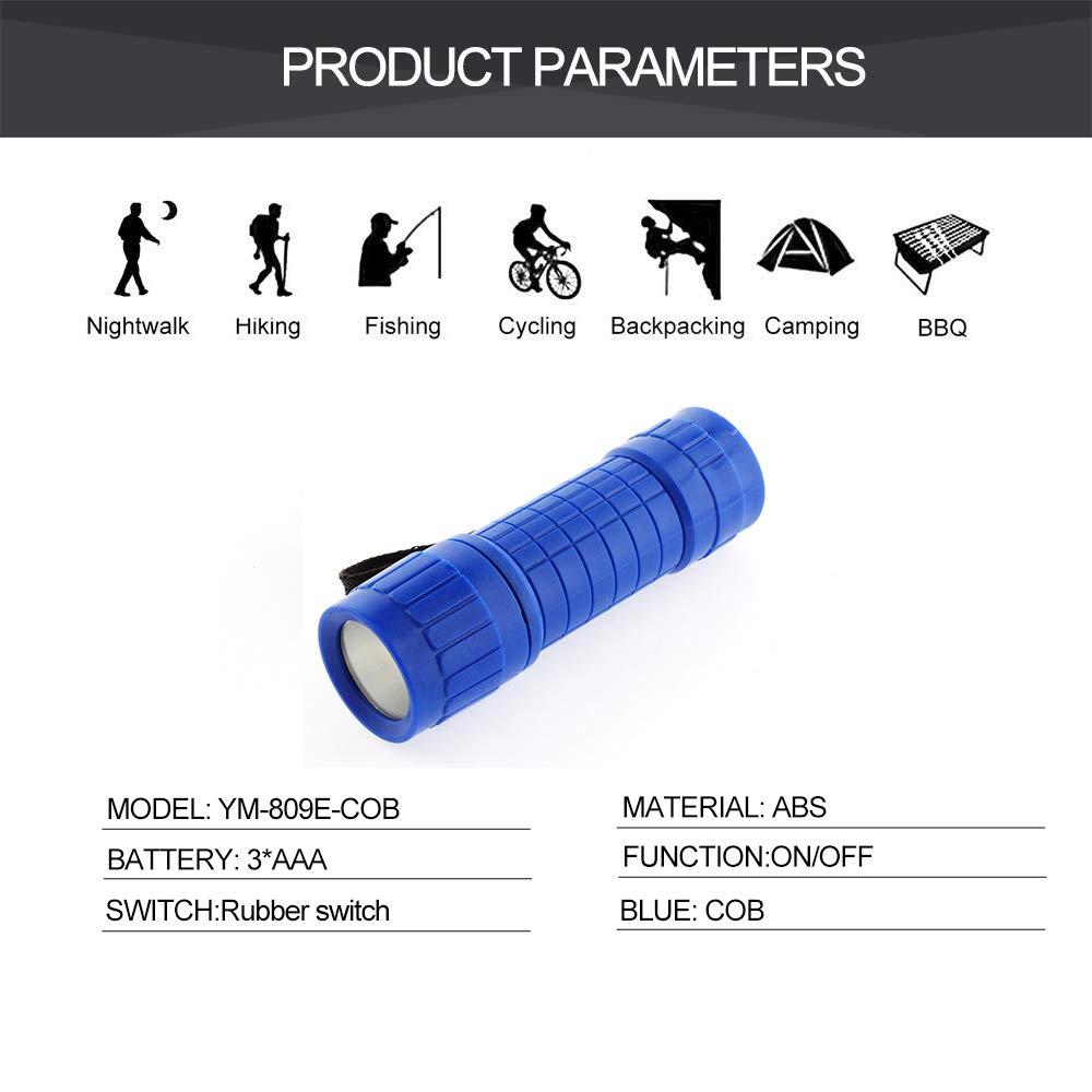 Whaply yellow mini flashlight with lanyard for quick party lighting.