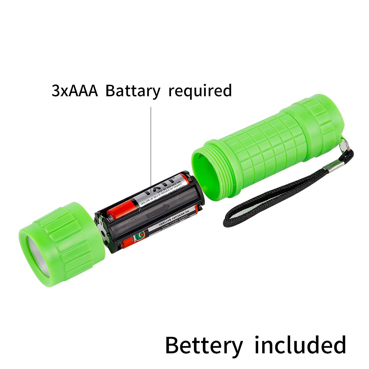 Whaply plastic shell with assorted color caps for quick identification.