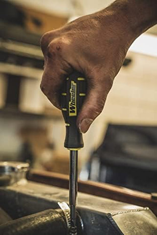 Wheeler extended shaft extension and drive adapter aid access to hard-to-reach screws.