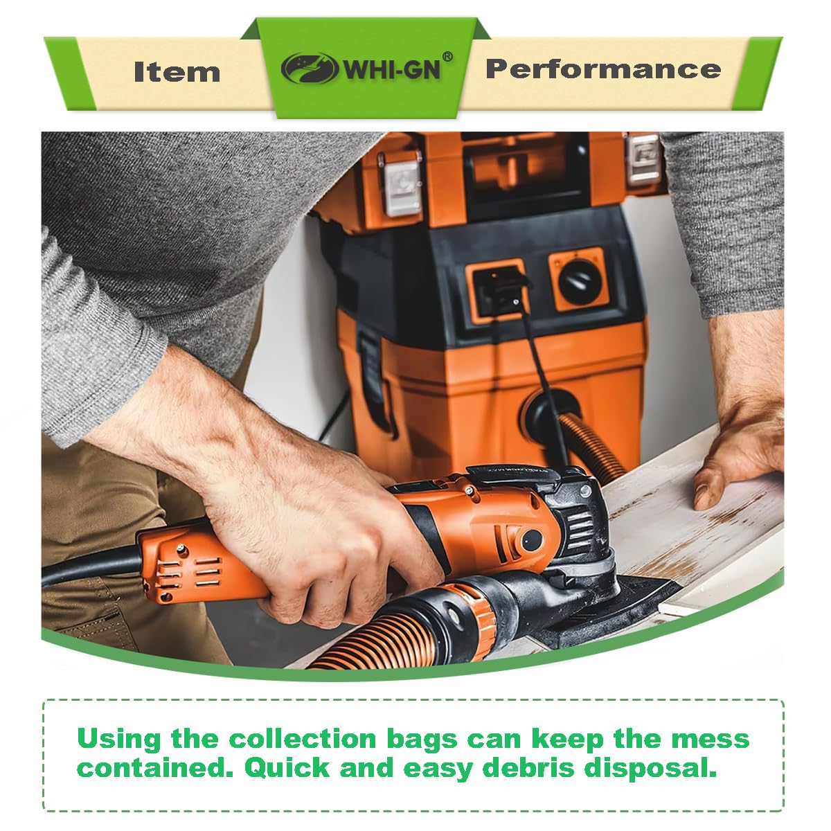 WHI-GN bag dimensions 485mm by 415mm for precise fit and full coverage.