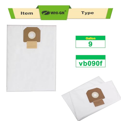 WHI-GN VB090F compatible bags for BOSCH VAC090A, VAC090AH, VAC090S easy replacements