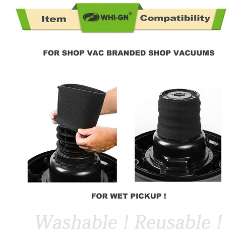 WHI-GN Craftsman-compatible vacuum replacement kit fits 6-16 gallon units