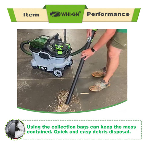 WHI-GN easy-install design makes bag replacement quick.