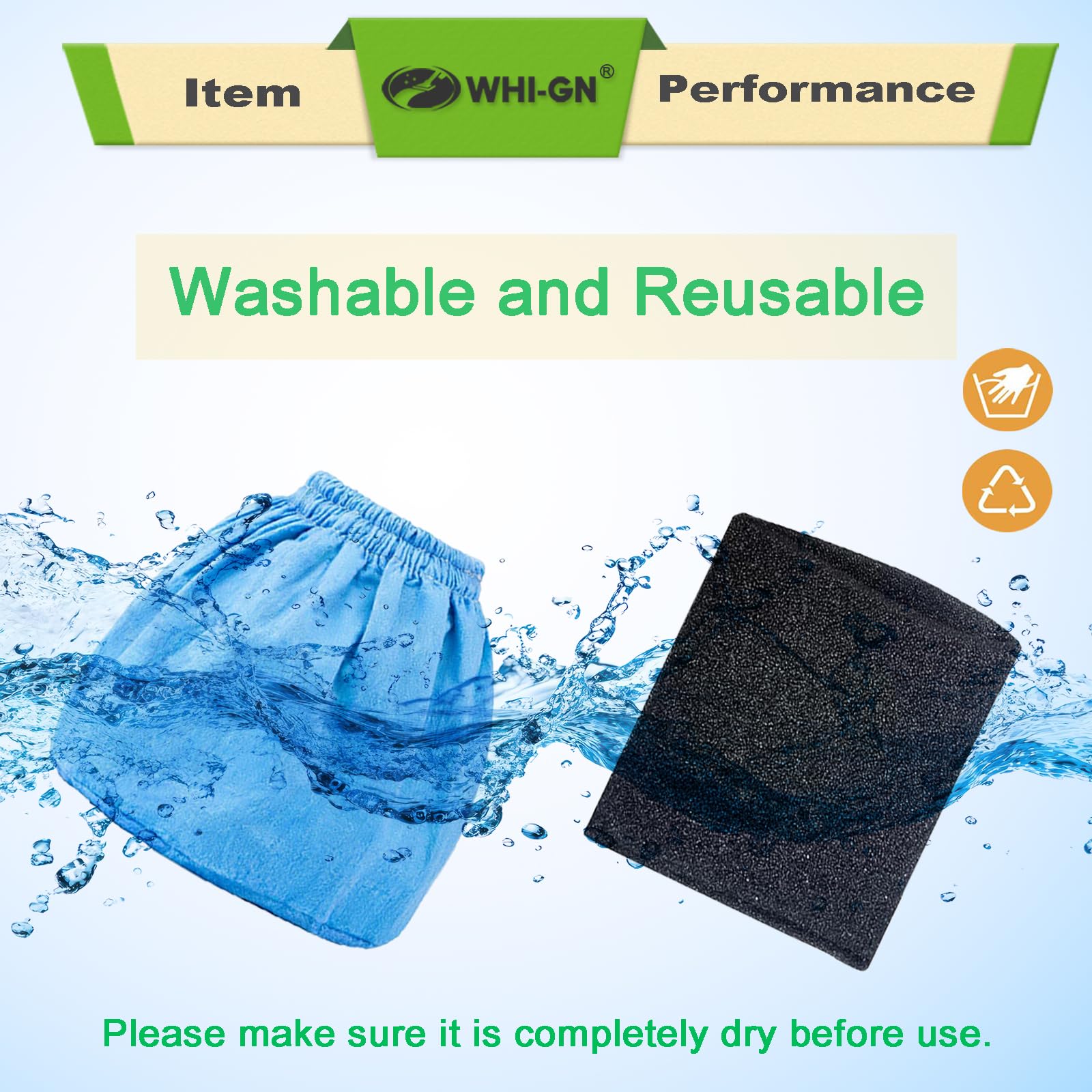 WHI-GN elastic-barrel-design-cloth-filter fits tightly, reducing leaks.