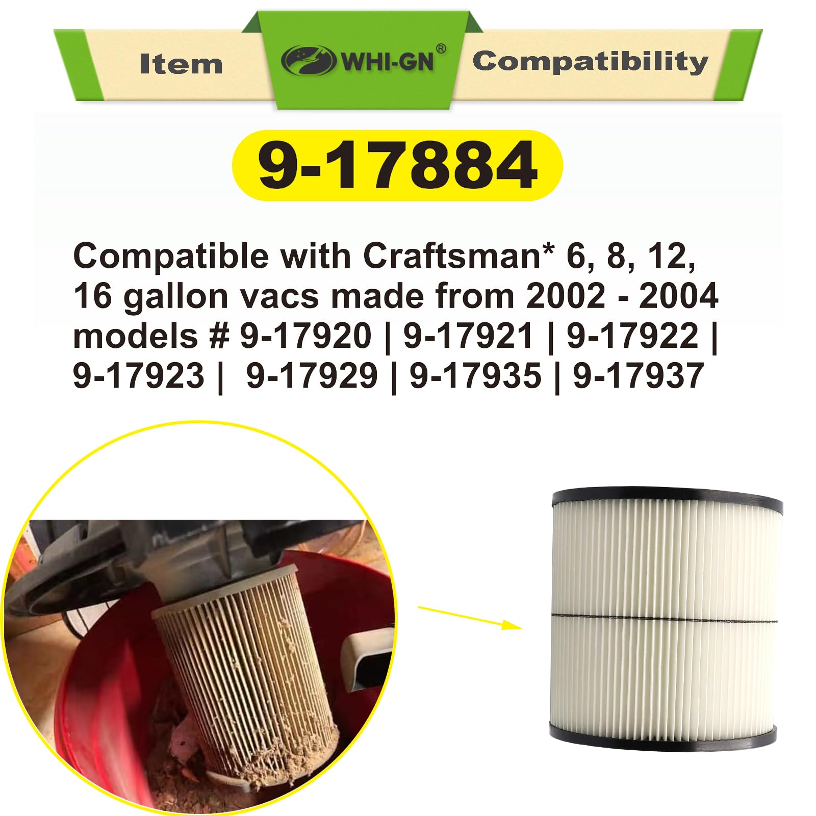 WHI-GN filter covers reduce dust hitting the filter and boost efficiency