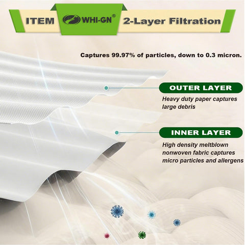 WHI-GN 2-layer polypropylene filtration for fine dust capture