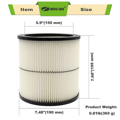 WHI-GN all-in-one replacement pack supports reliable wet/dry cleaning with compatible vacs