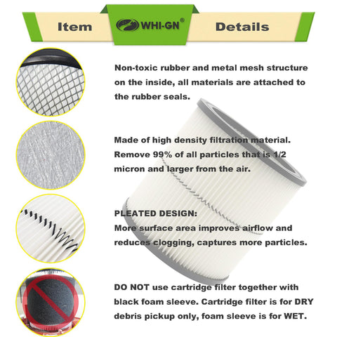 WHI-GN small brush for quick maintenance and filter clearing