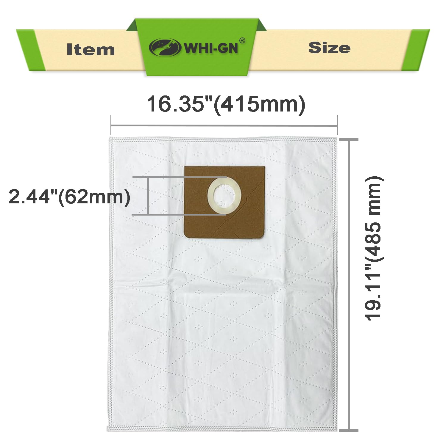 WHI-GN tear-resistant nonwoven fleece enhances durability during cleanup tasks.