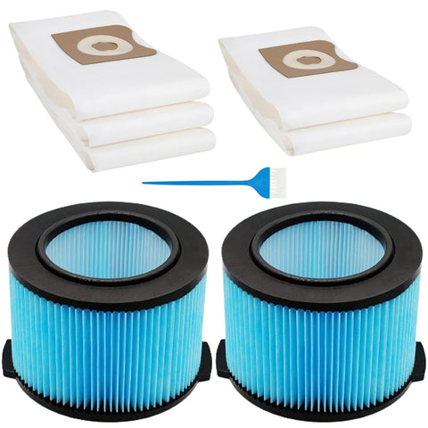 WHI-GN VF3500 cartridge filter close-up shows 3-layer pleated design captures fine dust