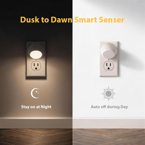 WhilsTec plug in night light wall mount for easy hallway lighting.