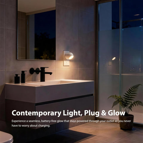 WhilsTec night light delivers soft warm white glow for bedrooms.