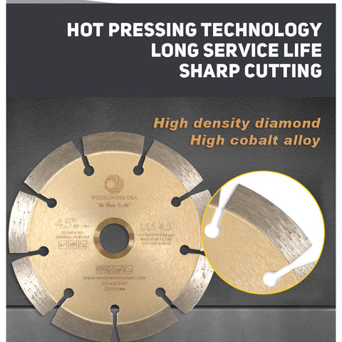 Whirlwind USA LSS 10 diamond blade masonry-cutting with turbine teeth for stable performance.