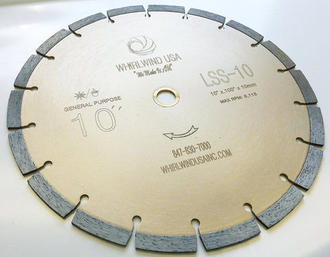 Whirlwind USA LSS 10 diamond blade stone-cutting for durable professional results.
