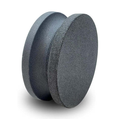 Whitby Abrasives 4in dual grit sharpener, top view, enables quick edge restoration.