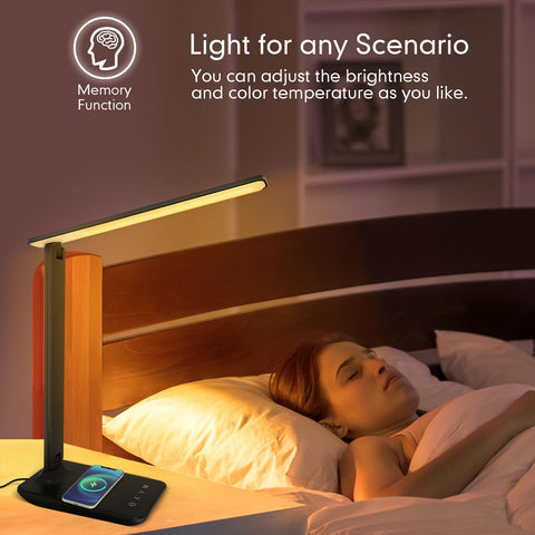 White Crown lamp with touch-control panel and memory function
