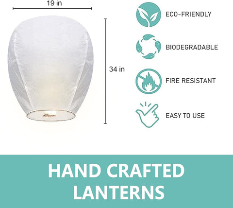 White paper lanterns hanging to create ambient ceiling decor.
