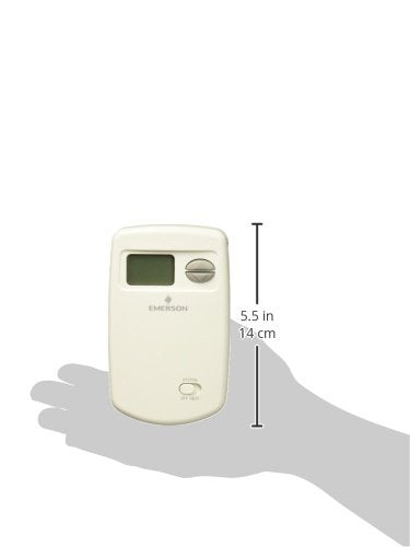White-Rodgers Emerson 1E78-140 back view showing compact dimensions for wall mounting
