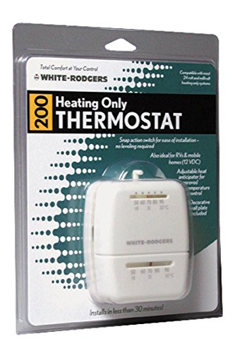 White-Rodgers Emerson M30 on wall plate delivers durable heat control.