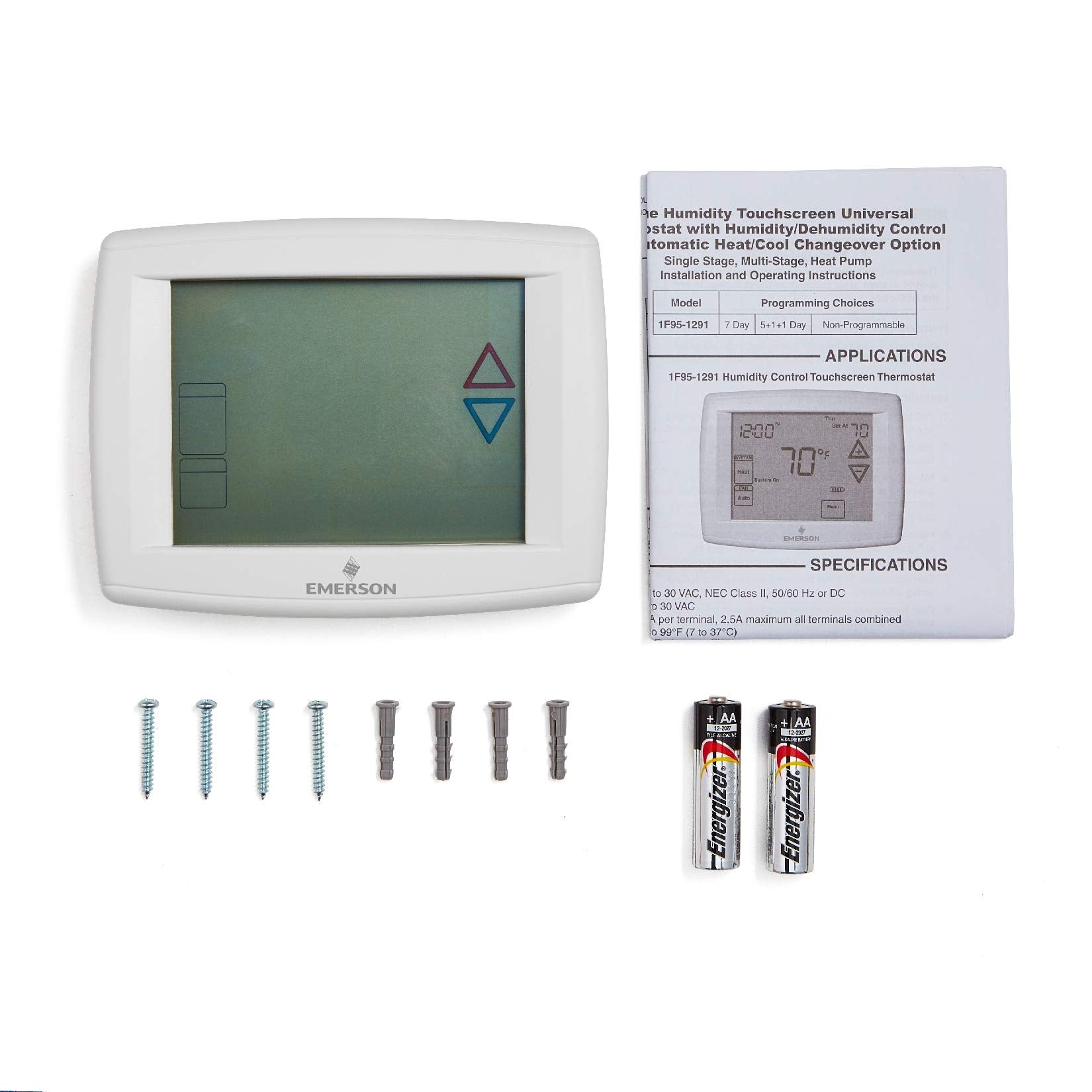 White-Rodgers keypad lockout prevents unintended changes.