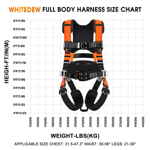 WHITEDEW 2m shock-pack lanyard minimizes impact during a fall