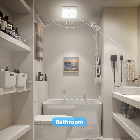 WhitePoplar compact ABS design fits tight spaces like closets and showers.