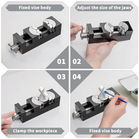 WhiteRhino Mini Vise Clamp durable construction resists deformation