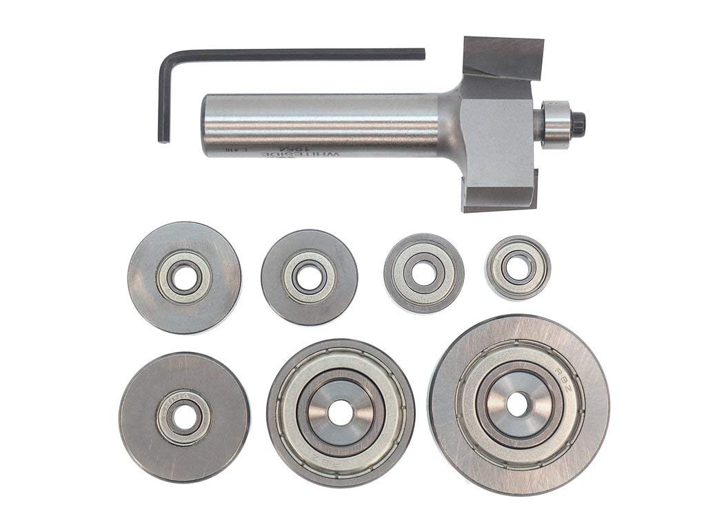 Whiteside 1955 multi rabbet set with large diameter for deep rabbet cuts, ideal for cabinetry
