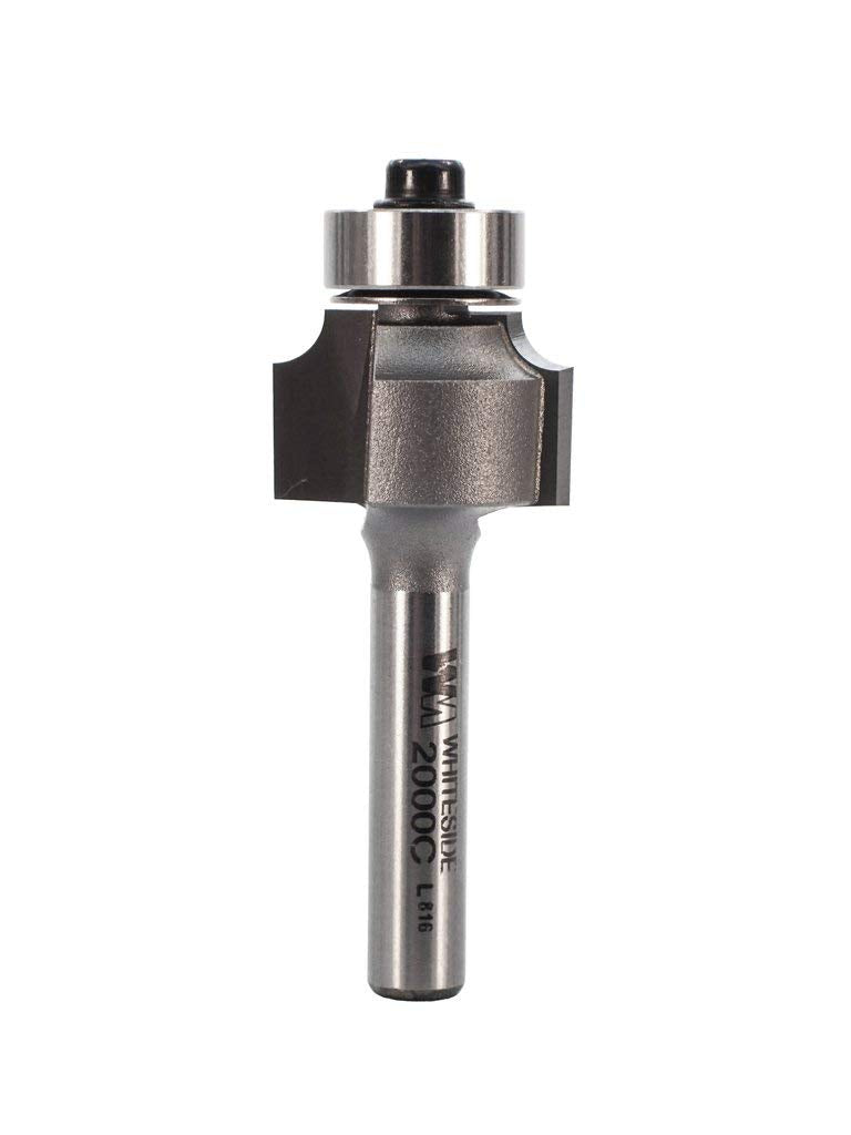 Whiteside 2000C roundover bit with 1/8 inch radius for smooth edge finishing on wood