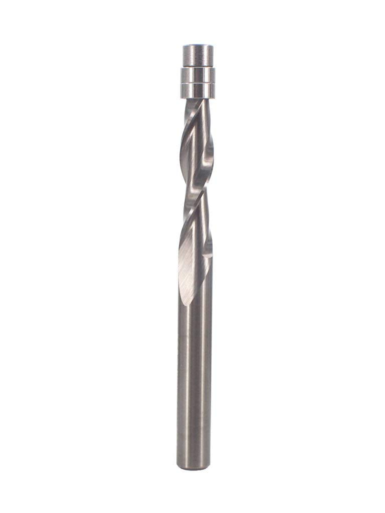 Whiteside RFT2100 spiral flush trim up-cut router bit for precise edge trimming on hardwoods and laminates