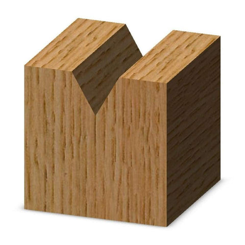 Whiteside 1541 V-Groove bit, 1/4 inch diameter, delivers clean cuts in wood and hard plastics.