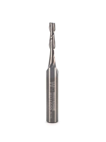 Whiteside RU1600 upcut spiral router bit delivering clean edges in hardwood