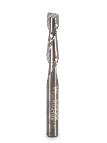 Whiteside RU2100 spiral upcut router bit, 1/4 inch diameter and shank, for precise grooves and dados.