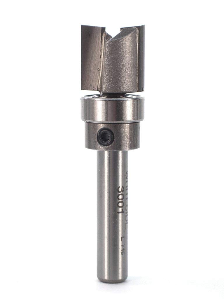 Whiteside template bit with ball bearing for precise flush cuts