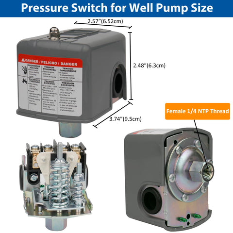WHK 1-4 NPT female connection for easy installation.