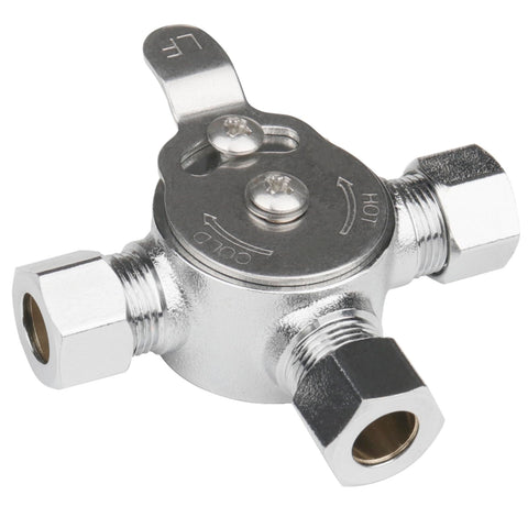 Bathroom sink or toilet application using WHK valve for controlled temperature