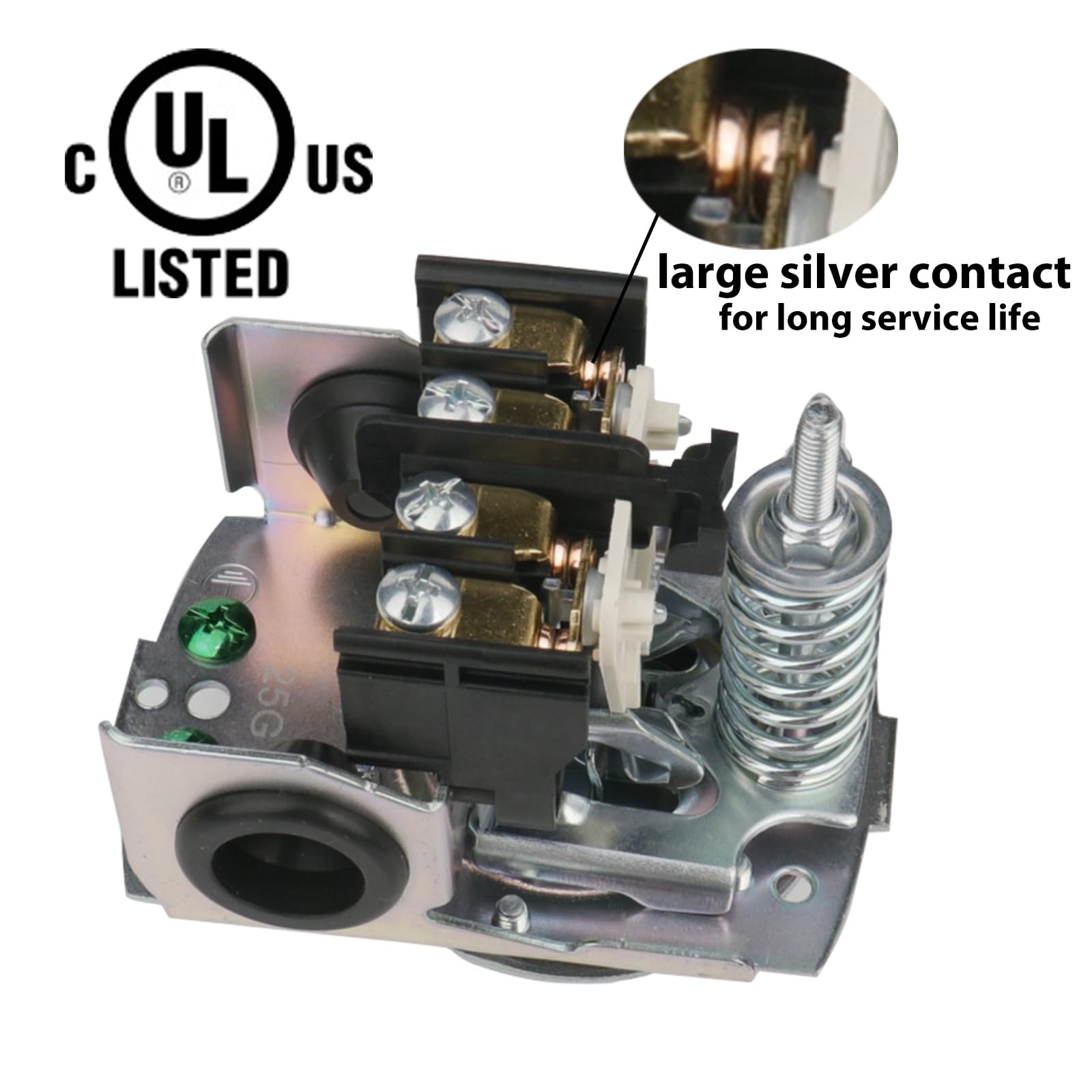 WHK pressure switch differential adjustment detail for customized pressure control.