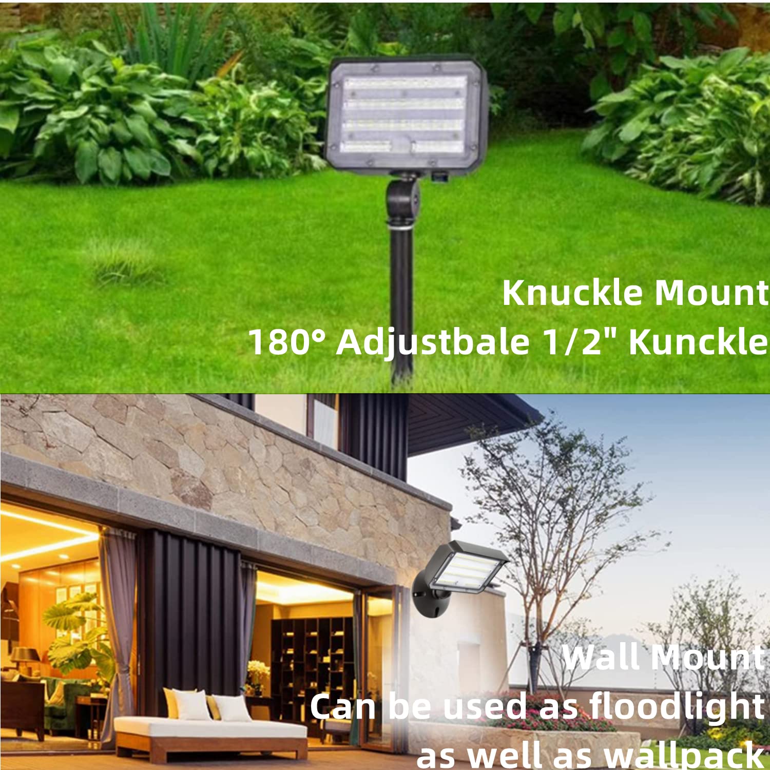 21000lm WHLED flood light with 5000K daylight color for clear signage.