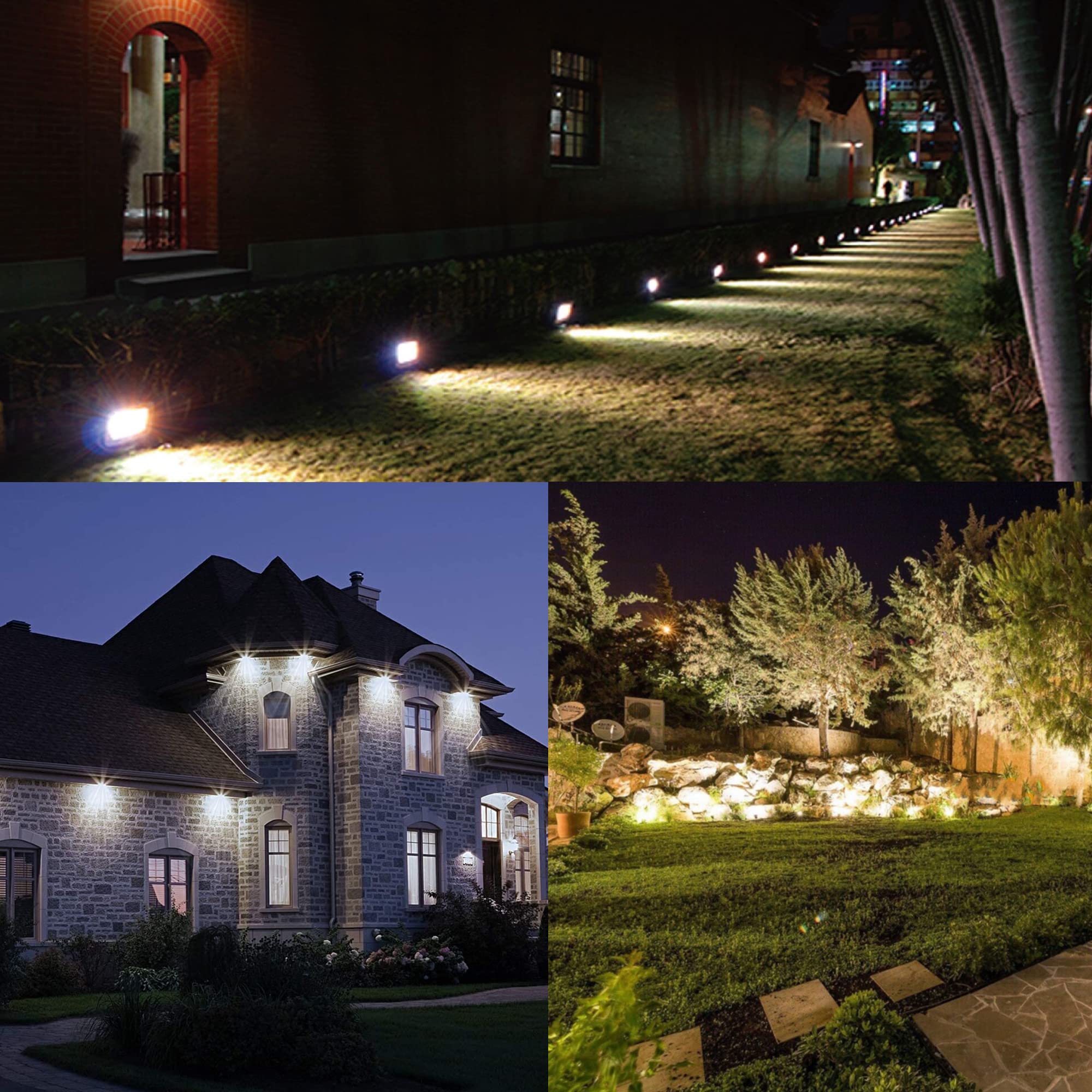 ETL-certified WHLED flood light with 5-year warranty.