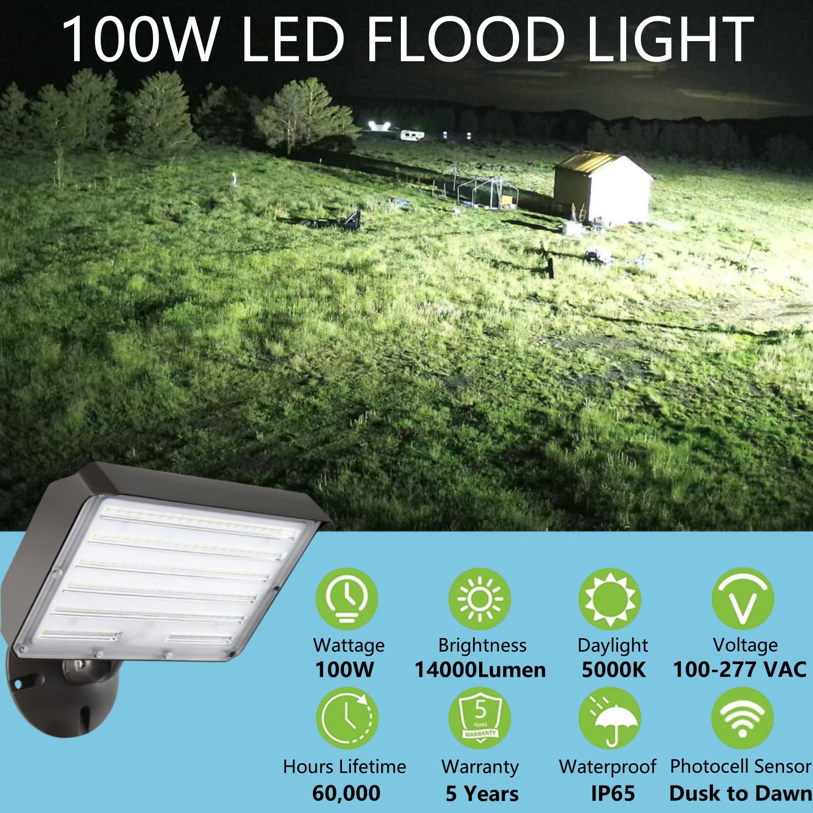 WHLED plate-mount flood light installation for walls and entryways.