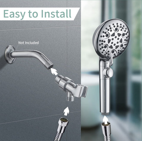 WHZeffect adjustable angle bracket allows setting a comfortable shower angle