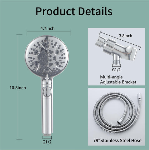 WHZeffect universal G1/2 connection fits most showers for easy install
