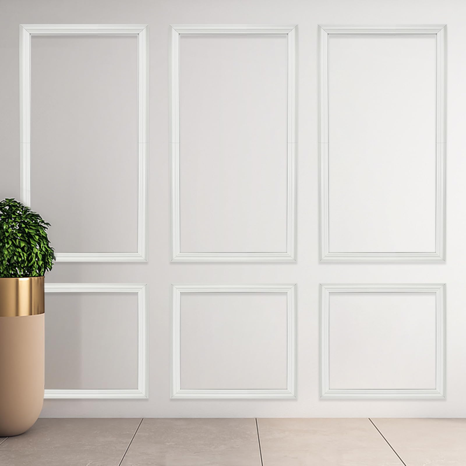 Wibeelee peel-and-stick wall molding kit set adds instant style to any room